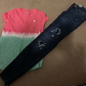 Girls Abercrombie outfit 9/10 (t-shirt + jeans)